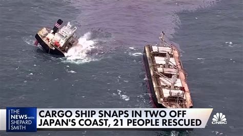 cargo ship breaks in two